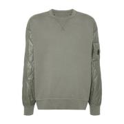 C.p. Company Diagonal Raised Fleece Crew Neck Sweatshirt Green, Herr