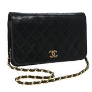 Chanel Vintage Pre-owned Laeder axelremsvskor Black, Dam