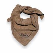 Lala Berlin Solid Kasmir Triangel Halsduk med Silke Logo Brown, Dam