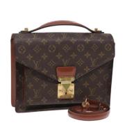 Louis Vuitton Vintage Pre-owned Canvas handvskor Brown, Dam