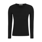 Esmé Studios Mjuk Slim O-Neck T-shirt Black, Dam