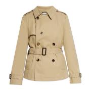 Burberry Kort trenchcoat Green, Dam