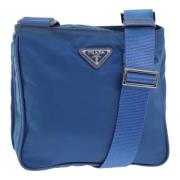 Prada Vintage Pre-owned Nylon prada-vskor Blue, Dam