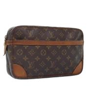 Louis Vuitton Vintage Pre-owned Canvas kuvertvskor Brown, Dam