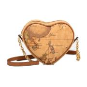 Alviero Martini 1a Classe Mini Hjärt Crossbody Väska med Geo Classic P...