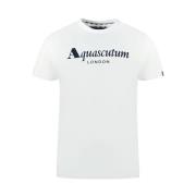 Aquascutum Bomullst-shirt med Union Jack-flagga White, Herr