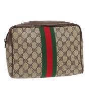 Gucci Vintage Pre-owned Laeder kuvertvskor Beige, Dam