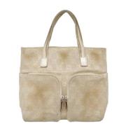 Gucci Vintage Pre-owned Canvas gucci-vskor Beige, Dam