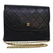 Chanel Vintage Pre-owned Laeder axelremsvskor Black, Dam