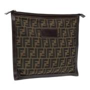 Fendi Vintage Pre-owned Canvas kuvertvskor Brown, Dam