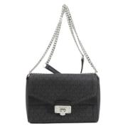 Michael Kors Pre-owned Pre-owned Canvas axelremsvskor Black, Dam