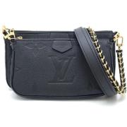 Louis Vuitton Vintage Pre-owned Laeder crossbodyvskor Black, Dam