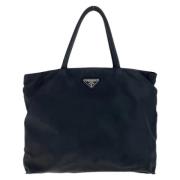 Prada Vintage Pre-owned Canvas handvskor Black, Dam