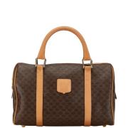 Celine Vintage Pre-owned Canvas handvskor Brown, Dam