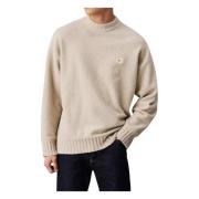 Calvin Klein Boucle Boxy Sweater Beige, Herr