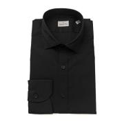 Bagutta Slim Fit Fransk Krage Skjorta Black, Herr