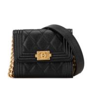 Chanel Vintage Pre-owned Laeder axelremsvskor Black, Dam