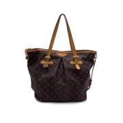 Louis Vuitton Vintage Pre-owned Tyg totevskor Brown, Dam