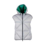 Centogrammi Puffer Vest med huva och fickor Gray, Dam