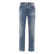 Givenchy Skinny Straight Fit Trousers Blue, Herr