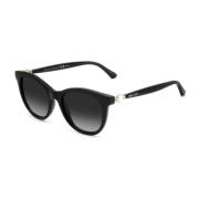 Jimmy Choo Svarta Acetatsolglasögon med 3-Degraderad Lins Black, Dam