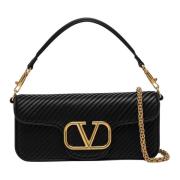 Valentino Garavani Liten Axelväska Loco' Black, Dam