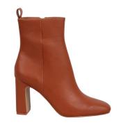 Steve Madden Adelisa Ankelboots, Hög Klack, Dragkedja Brown, Dam