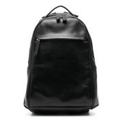 Officine Creative Läder ryggsäck Quentin/012 Black, Herr