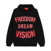 Vision OF Super Frihetsprint Hoodie Black, Herr