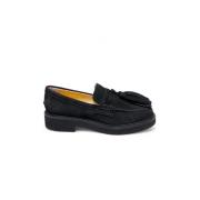 Doucal's Mocka läder loafers kvinnor Italien Black, Dam