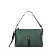 Rebelle Grön läder crossbodyväska Athena Green, Dam