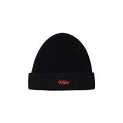 032c Kashmirblandning Beanie i Svart Black, Herr