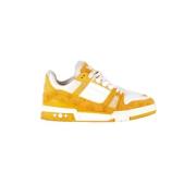 Louis Vuitton Vintage Pre-owned Bomull sneakers Yellow, Herr