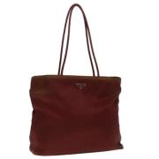 Prada Vintage Pre-owned Nylon totevskor Red, Dam