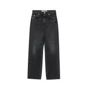 Séfr Svarta Wide Cut Jeans Black, Herr