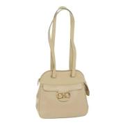 Salvatore Ferragamo Pre-owned Pre-owned Laeder axelremsvskor Beige, Da...