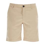 Vilebrequin Tencel Gabardine Bermuda Punch Shorts Beige, Herr