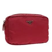 Prada Vintage Pre-owned Nylon necessrer Red, Dam