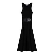 Alaïa Lång Damklänning Elegant Stil Black, Dam