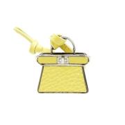 Fendi Vintage Pre-owned Laeder nyckelhllare Yellow, Dam