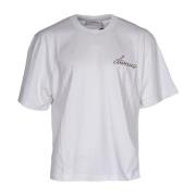 Laneus Herr Crew Neck T-shirt. Kort ärm. Tillverkad i Italien White, H...