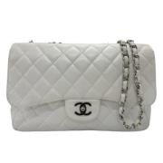 Chanel Vintage Pre-owned Laeder axelremsvskor White, Dam