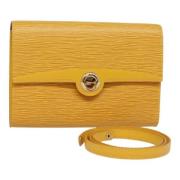 Louis Vuitton Vintage Pre-owned Laeder axelremsvskor Yellow, Dam