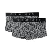 Philipp Plein Mönstrade Boxer Briefs Set Black, Herr