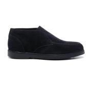 Doucal's Blå Slip-On Platta Skor med Piped Trim Blue, Herr