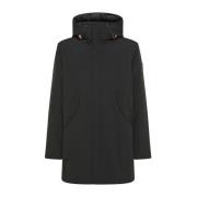 Dekker Svart Parka Kappa Polyester Nero Black, Herr