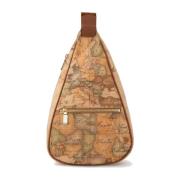 Alviero Martini 1a Classe Klassisk Geo Print Unisex Axelväska Brown, U...