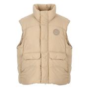 Canada Goose Beige Vadderad Väst med Hög Hals Beige, Herr