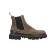 Woolrich Brun Mocka Chelsea Boots med Gummisula Brown, Herr