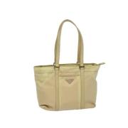 Prada Vintage Pre-owned Nylon totevskor Beige, Dam